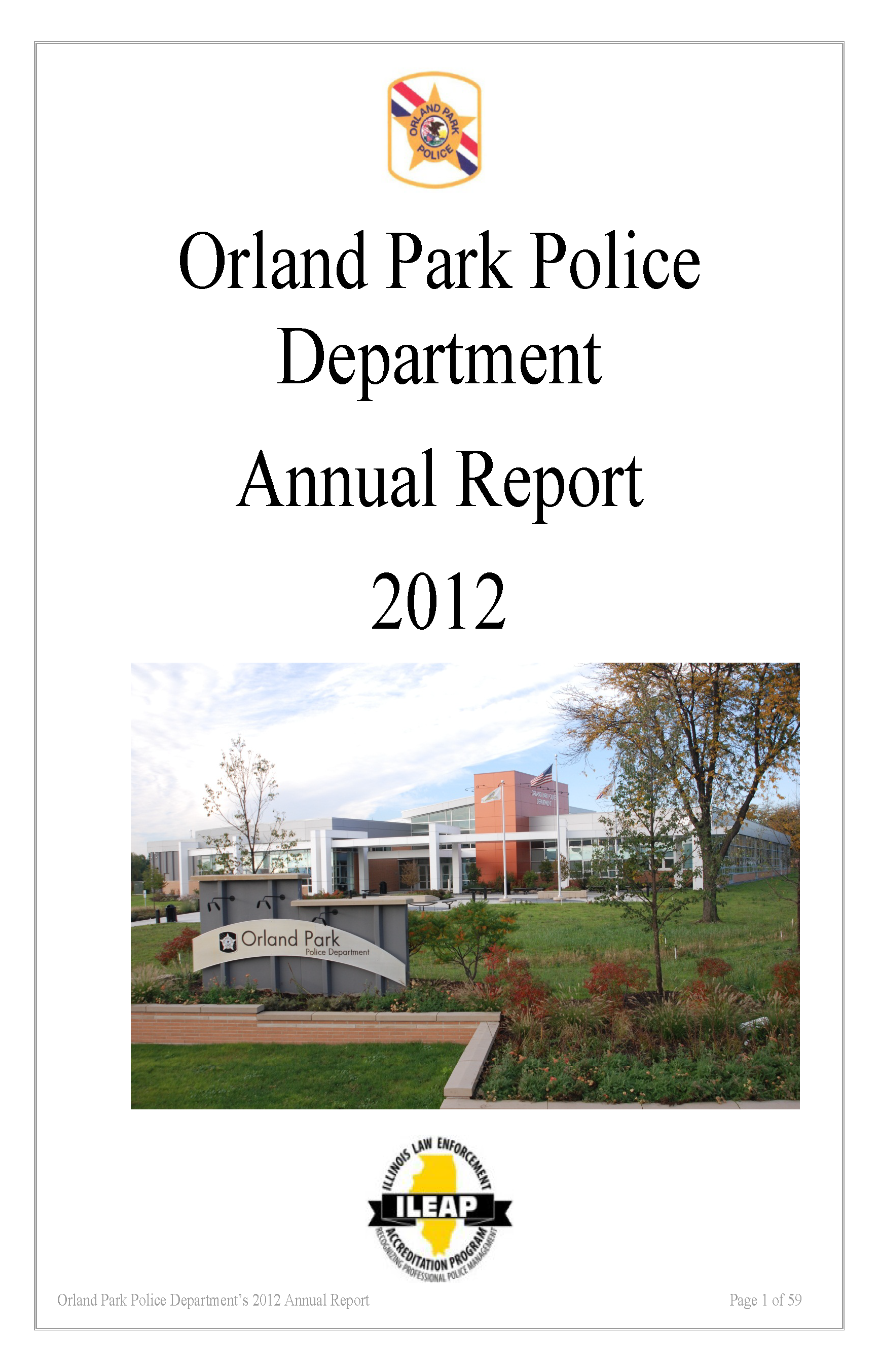 2012PoliceDepartmentAnnualCover