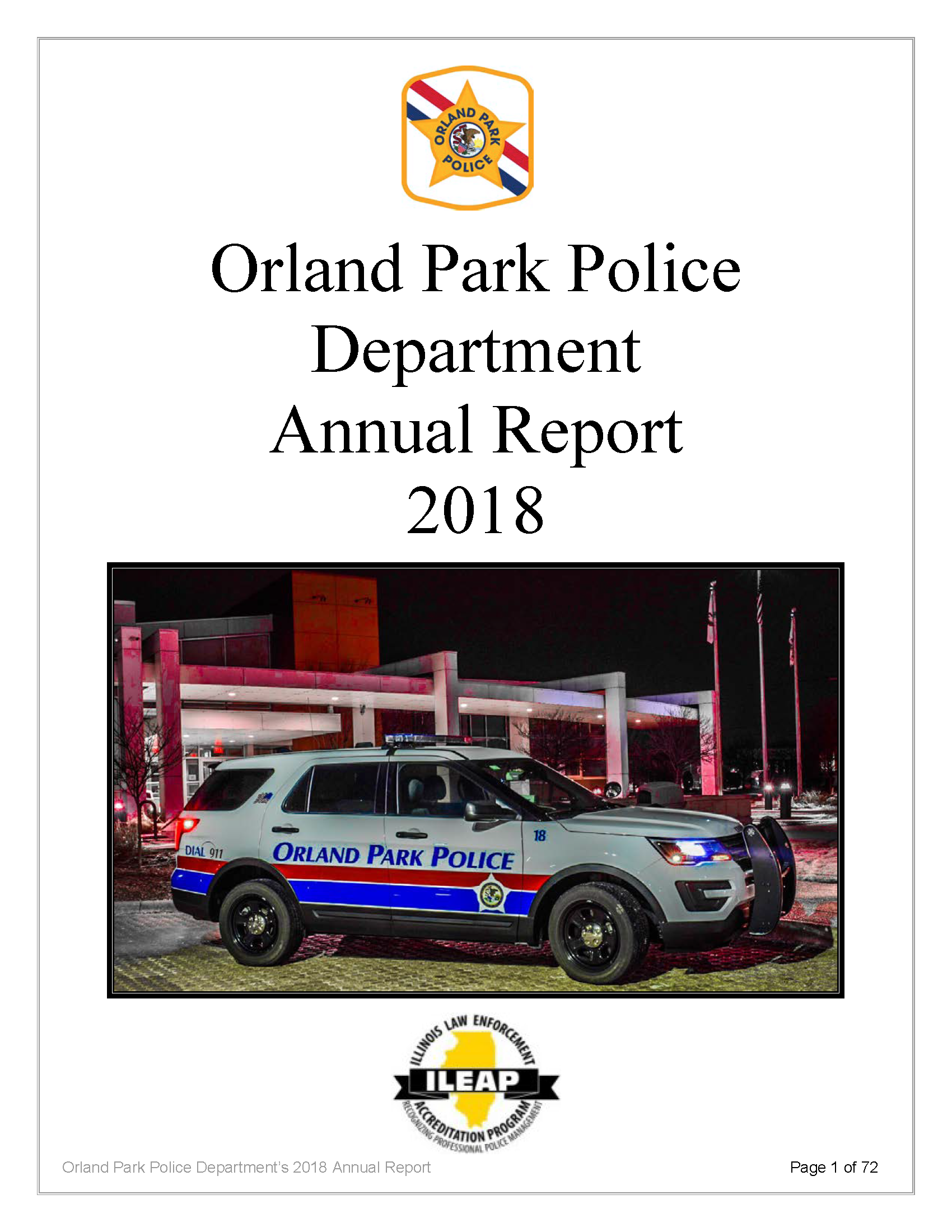 2018PoliceDepartmentAnnualCover