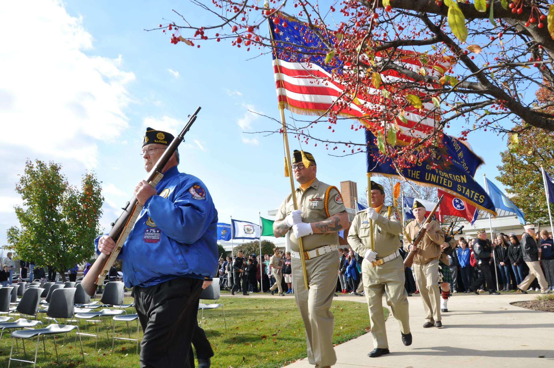 Picture of veterans flags