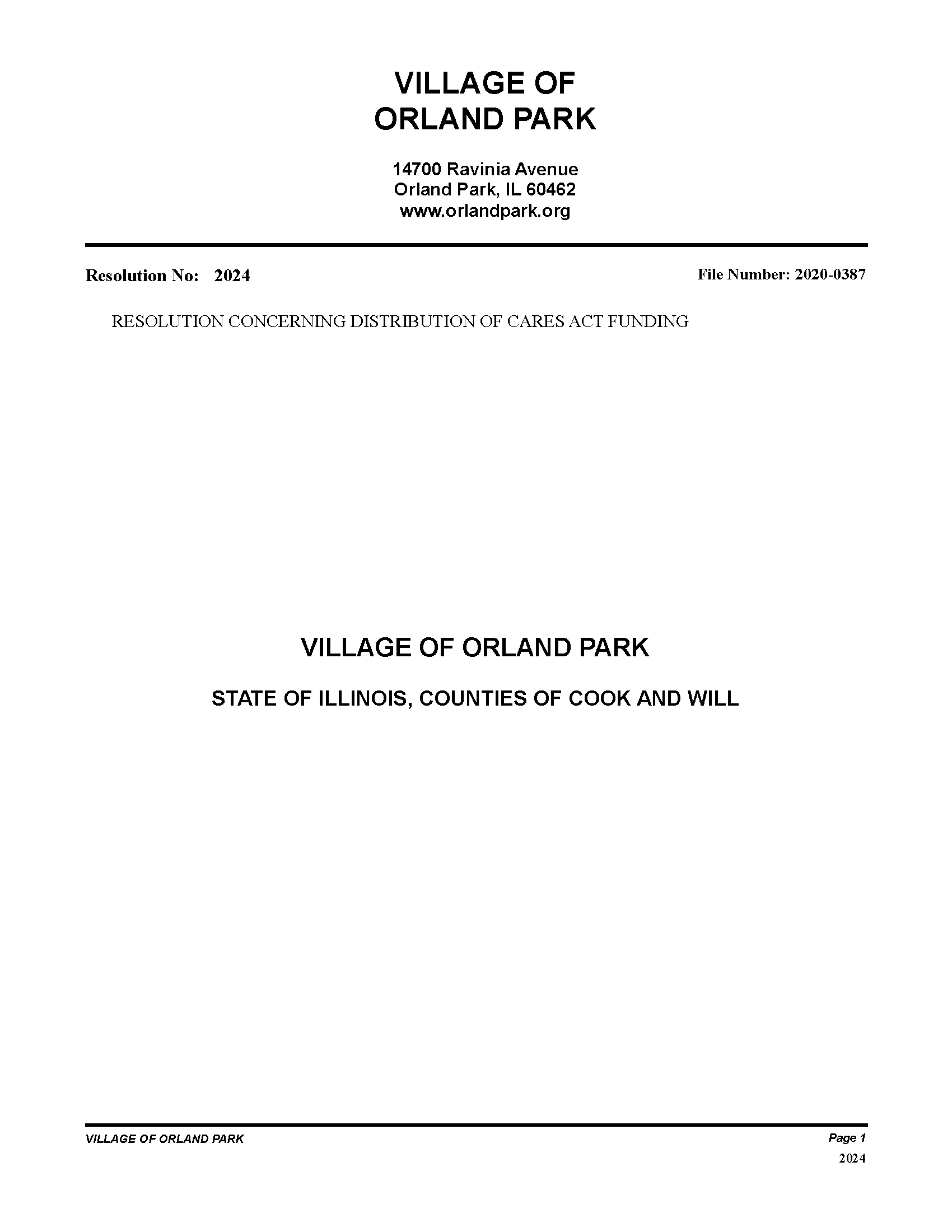 6.1.20 Resolution No 2024 (Title Page)