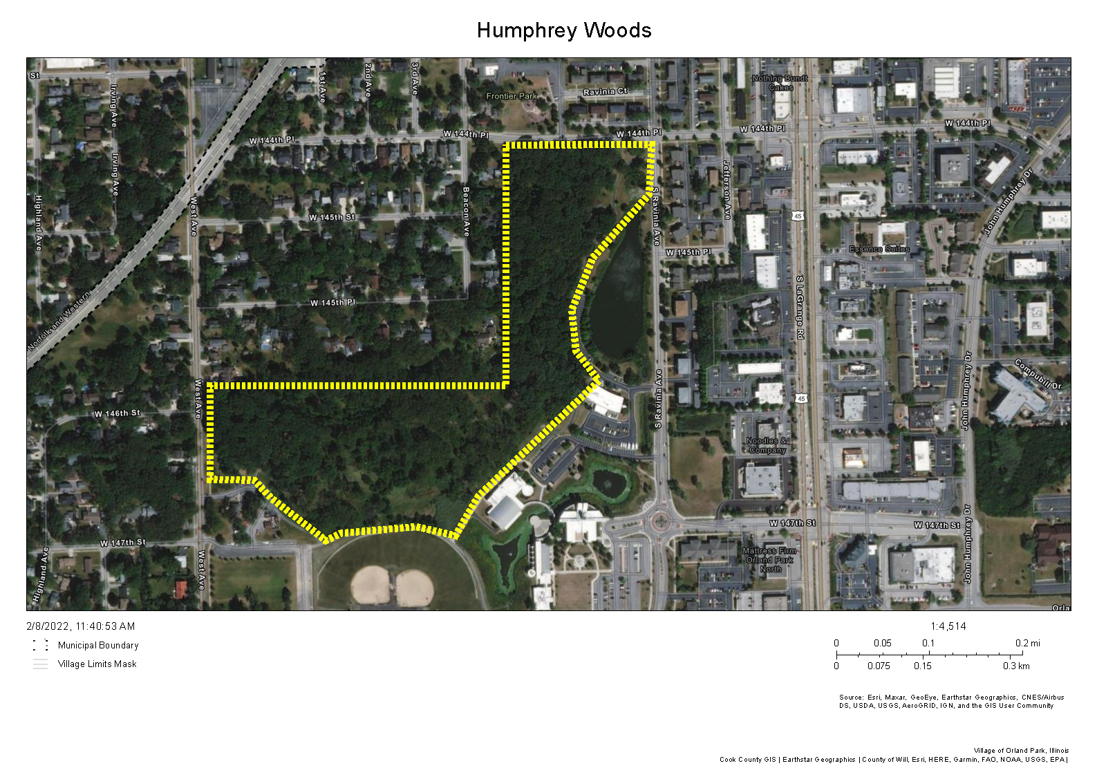 Humphrey Woods Map