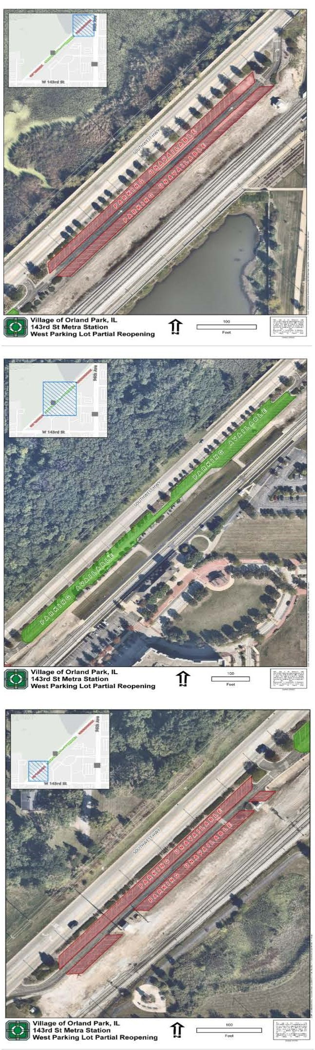 143rd St Metra West Lot Reopening